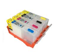 CCXTKENWU 364XL 364 XL Refillable Permanent Chip Ink Cartridge 1pc Compatible With Printer Supplies B109 B110 B209 B210 C309 5520 5524 6510 6520 7510(1SET(4PC Empty))