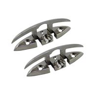 CCXTOTOM 2 Piece Folding Cleats 316 Stainless Steel Pull Flip Up Folding Cleat 5 Inch 6 Inch Heavy Duty Marine Hardware Boat Compatible With(2PCS 5inch)