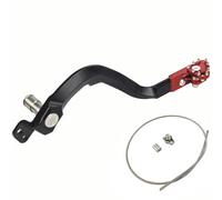 CCXTZC Adjustable Length Forged Rear Brake Lever Pedal Compatible with CRF250L CRF250LS CRF250L 2021 2022 2023 2024 Models(Black with Red)