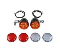 CCXTZC Motorcycle Turn Light With Bracket Compatible With Motorcycle Parts XLH883 Hugger Wide Super Street Fat Bob FXDF Bad Boy Bone For Part(Black)