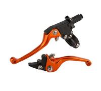 CCXTZC Universal Folding Brake Levers Compatible with Motorcycle Dirt Bike Handlebar Compatible with Kayo 350 450 150 250 Models(Orange)