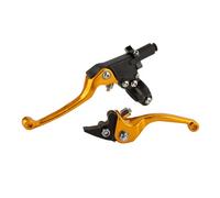 CCXTZC Universal Folding Brake Levers Compatible with Motorcycle Dirt Bike Handlebar Compatible with Kayo 350 450 150 250 Models(Gold)