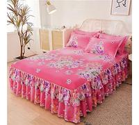 CCXXYGWJ 3 Pcs Elastic Fitted Sheet Pillow Cover Bed Linen Cotton Mattress Pillowcase 2 Seater Euro Bedding Set King Size Bedsheet Luxury,15,only sheet 150x200cm