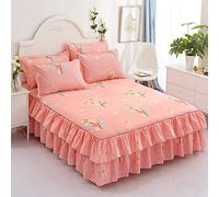 CCXXYGWJ 3 Pcs Elastic Fitted Sheet Pillow Cover Bed Linen Cotton Mattress Pillowcase 2 Seater Euro Bedding Set King Size Bedsheet Luxury,7,only sheet 150x200cm