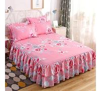 CCXXYGWJ 3 Pcs Elastic Fitted Sheet Pillow Cover Bed Linen Cotton Mattress Pillowcase 2 Seater Euro Bedding Set King Size Bedsheet Luxury,8,150x200cm 3pcs set
