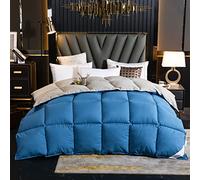 CCXXYGWJ All Season Double Duvet 13.5 Tog Summer and Winter White Goose/Down Quilt Comforter with Thicken Feather Fill Cotton Cover for King Queen Twin Full Beds