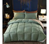 CCXXYGWJ Luxury Double Duvet All Season 13.5 Tog White Goose Down Quilt Thicken Winter Warm Feather Comforter with Cotton Cover King Queen Twin Full