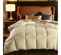 CCXXYGWJ Luxury King Size All Season Down Comforter Ultra Soft Fluffy Feather Duvet with Down Proof Cover