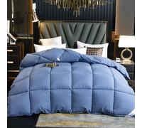 CCXXYGWJ White Goose Feathers Down Comforter Twin/King/Full/Queen Size, All Season Duvet Insert, Fluffy Bed Comforter Quilt, Breathable Bedding for Year-Round I 86x94 in(5kg)