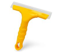 CCyanzi Silicone Blade Small Squeegee, Shower Glass Squeegee, Window Tint Squeegee, for Window, Bathroom Mirrors, Shower Door and Car Windshield, 5.5x5.5inch, Yellow