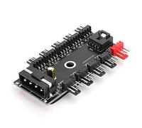 CCYLEZ 10 Port 4-Pin Pulse Width Modulation IDE 12V, Fan Hub Computer Cooler System for Chassis