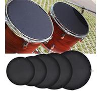 CCYLEZ 10pcs Drum Silencer Set, High Elastic Cozy Mutes for Quiet Drumming Practice At Home, Black Rubber Foam, Various Sizes