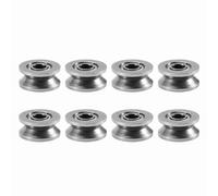 CCYLEZ 10pcs V Groove Ball Bearings, Durable Carbon Steel, Perfect for Rail Track Linear Motion Systems, 4x13x6mm Size