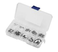 CCYLEZ 304 Stainless Steel E Clip Circlip Kit 120Pcs Durable Set for Machine Shaft Grooves