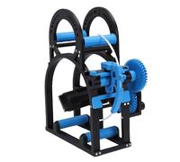 CCYLEZ 3D Industrial Filament Respooler, Heavy Duty Hand Crank Pool Rewinder for 20cm Spools, Smart Tension Control, Dual Power Options, Blue, Universal Wire Winder