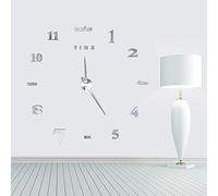 CCYLEZ 3D Wall Clock Sticker Modern DIY Large Wall Clock Kit for Home