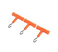 CCYLEZ 3pcs Fishing Knot Puller Tool Set for Easy Bait Tying Outdoors Durable Plastic High-Carbon Steel (Orange)