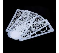 CCYLEZ 4pcs Cake Stencil Set for Easy Decorating Flexible PVC Flower Design for Weddings and Birthdays 26.5 X 11.3cm