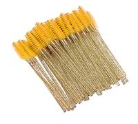 CCYLEZ 50pcs Disposable Eyelash Brush Set for Makeup Application, (Yellow)