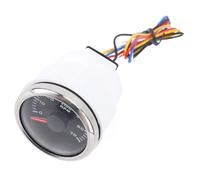 CCYLEZ 52mm Tachometer with 7 Color Backlight (Black Dial Silver Cover