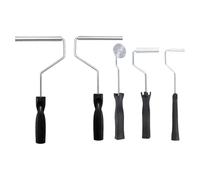 CCYLEZ 5PCS Fiberglass Laminating Rollers, Aluminum Head Bubble Paddle Tool Kit with Plastic Handles, for Mold Resin Composite Projects Bathtub Boat Repair