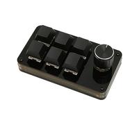 CCYLEZ 6 Key Keypad with Knob, Blue Switch Mechanical Keyboard, Macro Programming, Hot Swappable, Gaming, Computer Shortcut Keyboard