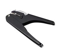 CCYLEZ 9771 Single Hole Puncher Ergonomic Paper Punching Machine for Office Home School 10 Sheets 15x4mm Black Iron