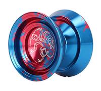 CCYLEZ Aluminum Alloy Yoyo Advanced Fade Free Unresponsive Yoyo for Competition Training with 1 X 3 X Strings 1 Glove (Blue)