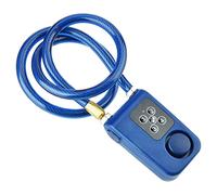 CCYLEZ Anti Theft Chain Lock with Smart Alarm System 4-Digit Password for Bike Security and Gates Blue
