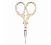 CCYLEZ Antique Sewing Shears Small Scissors for Cross Stitch DIY, Durable Stainless Steel with TPR Grip, 1 Unit (Gold)