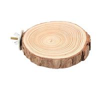 CCYLEZ Birds Round Perch Platform Natural Wooden Stand for Cage, Durable and Lightweight Design, Ideal for Play and Rest, for Birds and Parrots, Natural Log Wood, 1 Unit (8-10)