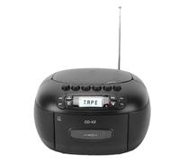 CCYLEZ Bluetooth CD Player Boombox with AM FM Radio Cassette Recorder USB AUX Remote LCD Display 3W Speakers Dual Power AC Battery for Portable Music Playback (# 1)