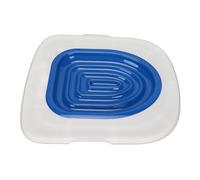 CCYLEZ Cat Toilet Training Tool Practical Cat Toilet Trainer Kit for Easy Understanding, Universal Usage, Eco-Friendly ABS Material (White Tray, 1 Blue Inner Support)
