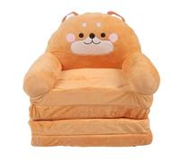 CCYLEZ Children's Sofa Chair, Foldable Brown Sponge Puppy Children's Sofa, Adorable for Home Reading (Folding in quarters)