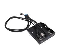 CCYLEZ Front Panel USB 3.2 Hub GEN1, USB3.2 Type C Floppy Panel Hub with 4 Ports 5Gbps, 3.5inch Floppy Drive Panel 19PIN Expandability USB Front Panel for 7 8 10