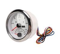 CCYLEZ GPS Speedometer 0-125 KM/H with 8000 RPM (White Dial Silver Bezel)