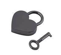 CCYLEZ Heart Padlock Cute Tiny Lock for Luggage and Diary, 39x30x7.5mm Zinc