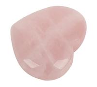 CCYLEZ Heart Shaped Rose Quartz Crystal Heart for Anxiety Relief and