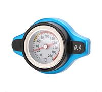 CCYLEZ High Pressure Radiator Cap with Temperature Gauge Adjustable Leakproof Universal Design for Motorcycles ATVs ABS Aluminum Alloy (Small head 0.9)