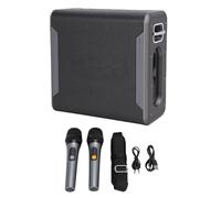 CCYLEZ Karaoke Machine, 60W Portable Bluetooth Speaker with Wireless Microphones, 4000mAh Battery 8-10 Hours Playtime, Chip True Wireless Stereo, LED Lights