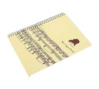 CCYLEZ Musical Notation Notebook 50 Pages Paper for Songwriters and Amateurs, Unique Covers in Black Piano and Yellow Bear (yellow music score pattern)