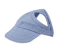 CCYLEZ Pet Baseball Cap Adjustable Summer Sunbonnet for Dogs and Cats - Cool Stripe Design Lightweight Breathable Canvas Hat (M)