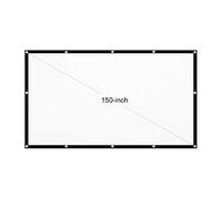 CCYLEZ Portable HD 16:9 Projection Screen Foldable Movie Screen for Outdoor Home Theater, Thick & No Wrinkle, for KTV Bar Conference Room, Polyester White/Black (White #50)