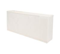 CCYLEZ Rectangular Storage Bin, Narrow Storage Basket Closet Organizer Bin with Built in Handle and Adjustable Divider, for Wardrobe Drawer Side Organization (47 * 10 * 20cm)