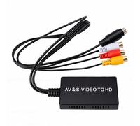 CCYLEZ S Video AV to HD Converter 1080P 720P Output CVBS AV to HD Multimedia Interface with Advanced Signal Processing for VCR DVD N64 WiiU Game Consoles