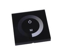 CCYLEZ Single Color Touch Panel Dimmer Switch for LED Light Strip, Adjustable Brightness Wall Controller, Ideal for Home Lighting, DC 12V-24V (Black)