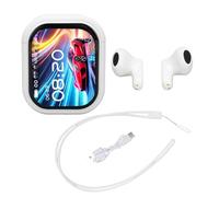 CCYLEZ Smart Language Translation Earbuds, Headphone Translator Device Wireless Earphone with Color Screen Noise Reduction 300mAh Charging Case for Clear Calls Music, White