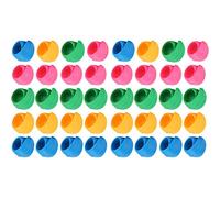 CCYLEZ Spool Fixing Clips Soft Silicone for Organized Threads 40Pcs in Bright Colors for Home Sewing Projects