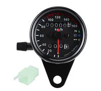 CCYLEZ Universal Motorcycle Speedometer Gauge with Dual Digital Display for Accurate Reading 160 Km/h Main Function for Motorcyclists 1pc (Black)