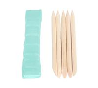 CCYLEZ Watch Cleaning Putty High Adsorption Dust Removal Kit, Non-Corrosive Material, 1 Clay + 5 Wood Sticks, for Watch Plate, Bridge, Dial, PCB Repair, Soft Touch for Skin Safe Use